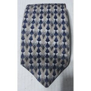 Bellini Imported Silk Geometric Print Men’s Necktie Size 58"X4"